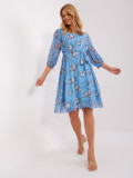 Kék virágmintás oversize ruha
