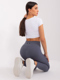 Grafitszürke színű sportos leggings pamutból