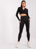 Fekete színű sportos leggings