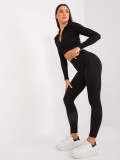 Fekete színű sportos leggings