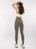 Stílusos khaki színű leggings