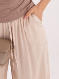 Bézs színű palazzo nadrág viszkózból