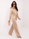 Bézs színű elegáns ing és nadrág szett