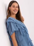 Oversize ruha kék színben