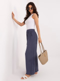 Női palazzo nadrág viszkózból -  sötétkék színű
