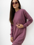 Lila színű oversize hosszú ujjú ruha