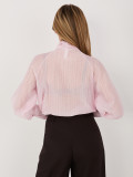Rózsaszín csíkos ing fűzős nyakkivágással