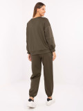 Női khaki színű szett hosszú ujjú felsővel