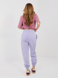 Női világoslila színű melegítőnadrág magas derékkal