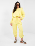 Női sárga színű szett megkötéssel és magas derékkal