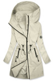 Krémszínű tavaszi parka állítható derékkal