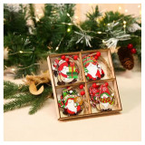 12 darabos fa karácsonyfadísz szett, 6,5 cm