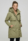 Átmeneti kabát kapucnival - olívazöld színű