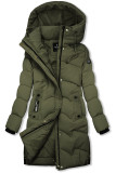 SNOW khaki színű téli kapucnis kabát