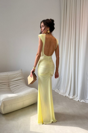Aurelia sárga színű maxi ruha