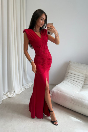 Noelia – maxi ruha piros színben