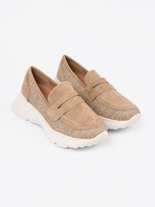 Beige félcipő vastag talppal