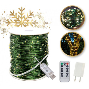 Karácsonyi fényfüzér – 500 LED, 50 m, meleg fehér