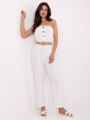 Ekrü színű overál övvel RUE PARIS