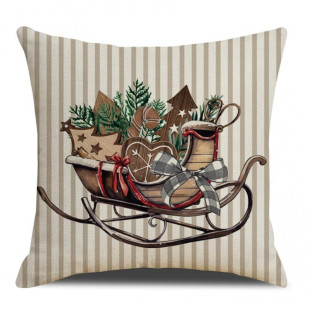 SLEIGH karácsonyi díszpárnahuzat, 45 × 45 cm
