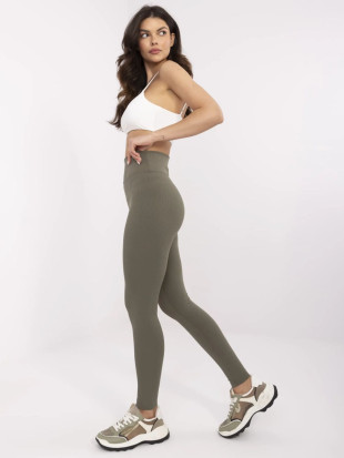 Stílusos khaki színű leggings
