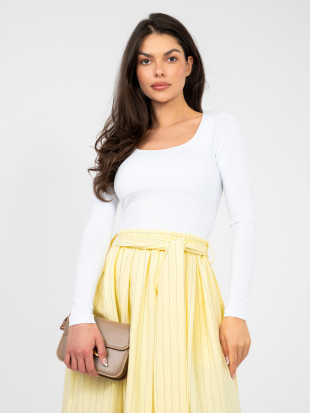 Fehér színű hosszú ujjú blúz béléssel