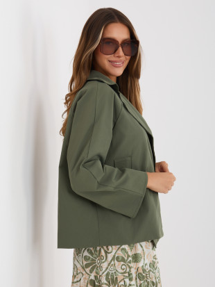 Rövid átmeneti kabát khaki színben