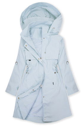 Világoskék színű parka tavaszra/őszre