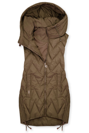 Csokoládébarna színű hosszított mellény