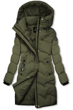 SNOW khaki színű téli kapucnis kabát